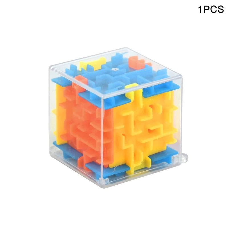 1-10Pcs 3D Cube Rolling Beads Maze Kids Toy