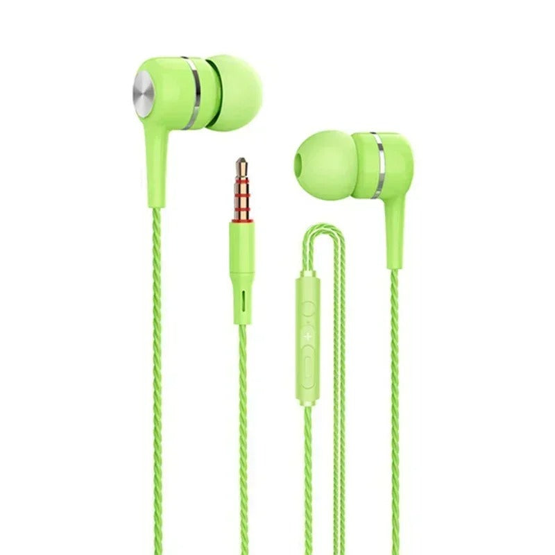 Wired Headphones 3.5mm Sport Bass Phone Earphones
