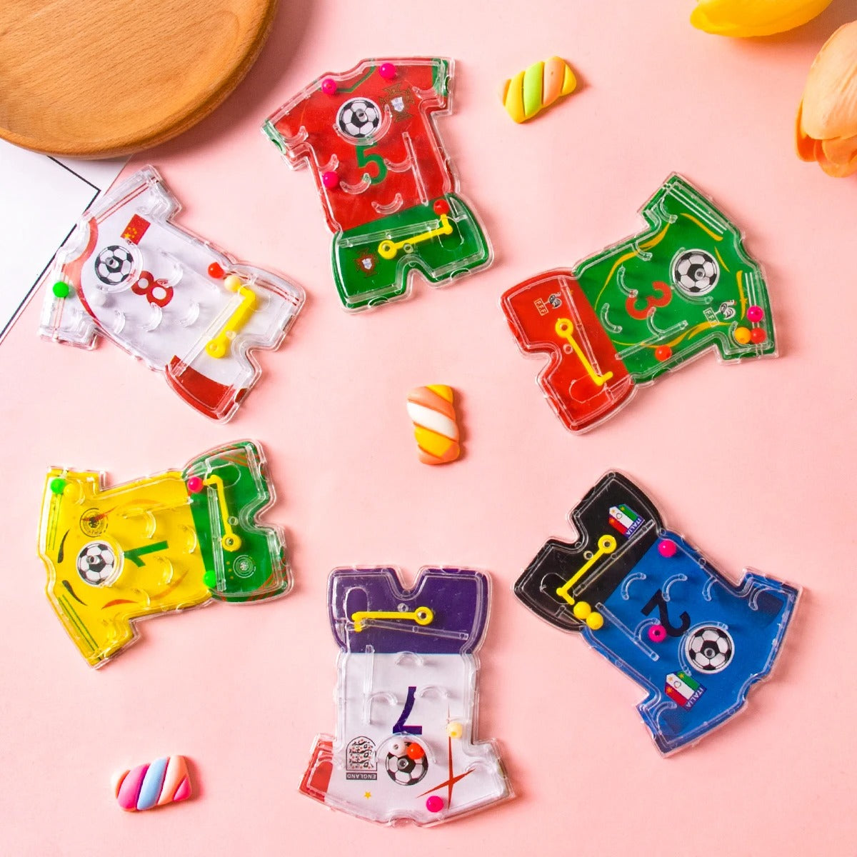 10pcs Soccer Maze Toy Football Theme Pinball Game Kids