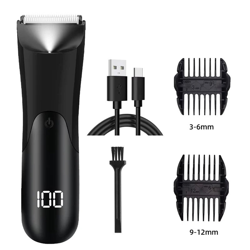 Men's Groin Body Hair Trimmer, Electric Ball Trimmer