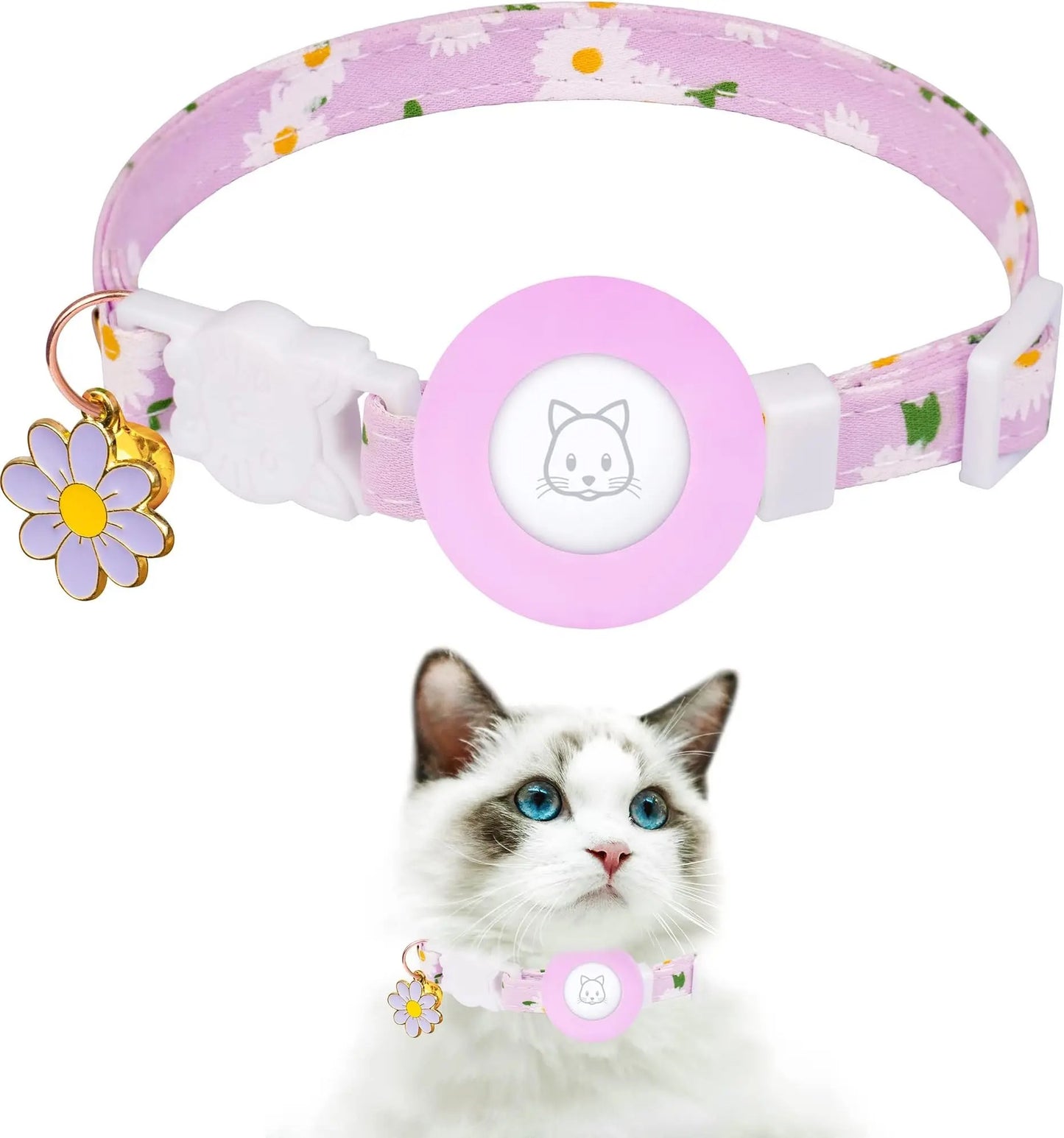 Cat Collar, Kitten Collar Breakaway with Silicone Airbag Holder