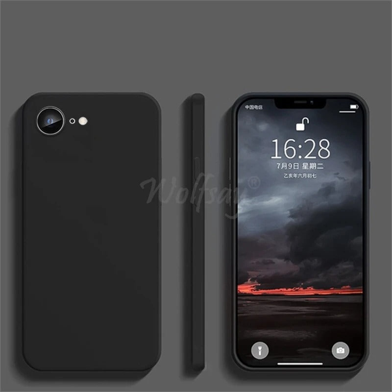 For iPhone 16e Case Liquid Silicone Plain Rubber Funda Phone Protector Case