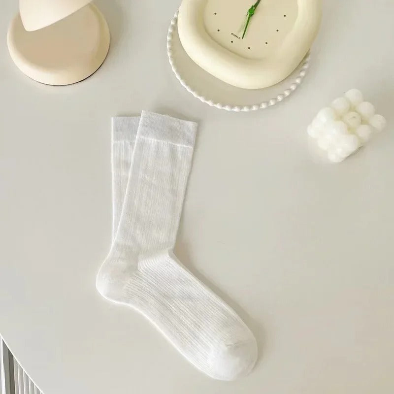 1 Pair Women Spring Summer Thin Hollow Out Long Loose Socks
