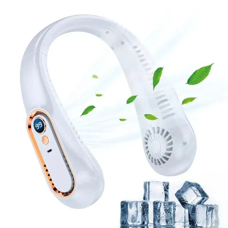 Neck Bladeless Fan Mini Ultra Long Life Portable Lazy Silent Fan Usb Charging