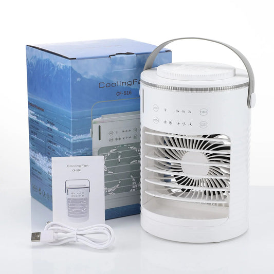 Portable Air Conditioner Mini Air Cooler USB Air Conditioning Fan 600ml Ice Water Air