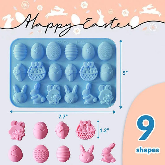 Silicone Gummy Chocolate Mold 9 Shaped Egg Rabbit