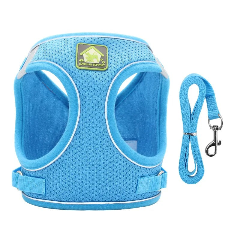 Cat Chest Harness with Leash Reflective Puppy Chest Strap