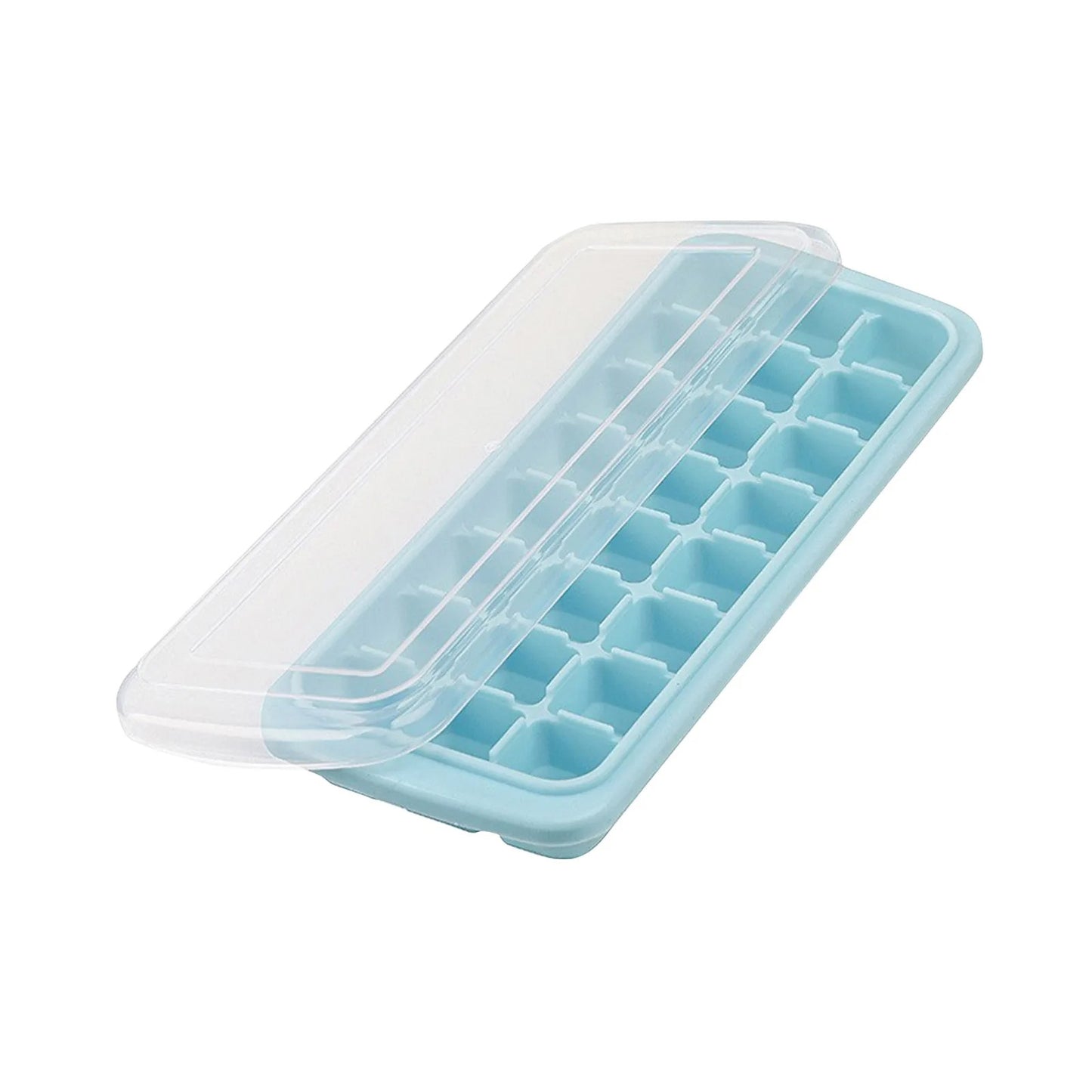 Silicone Ice Cubes Tray with Lid 24 Cubes Jelly Maker frozen Molds Easy-Release