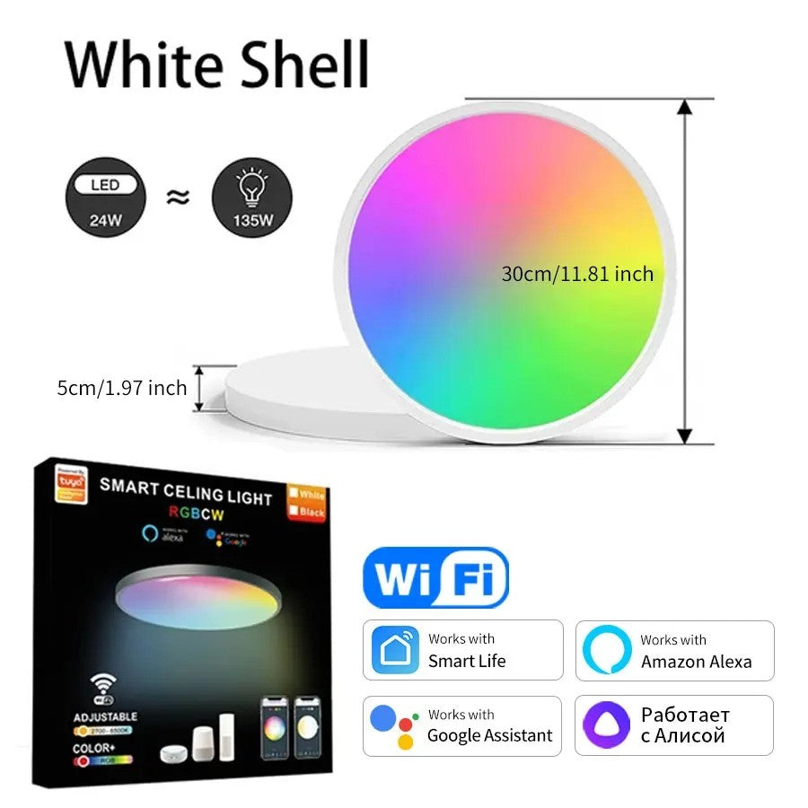 Ceiling Light 24W 220V RGB Circular Ambient Lamp