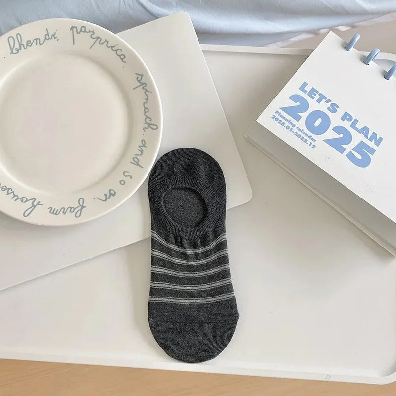 Women's Stripe Socks Thin Cotton Summer