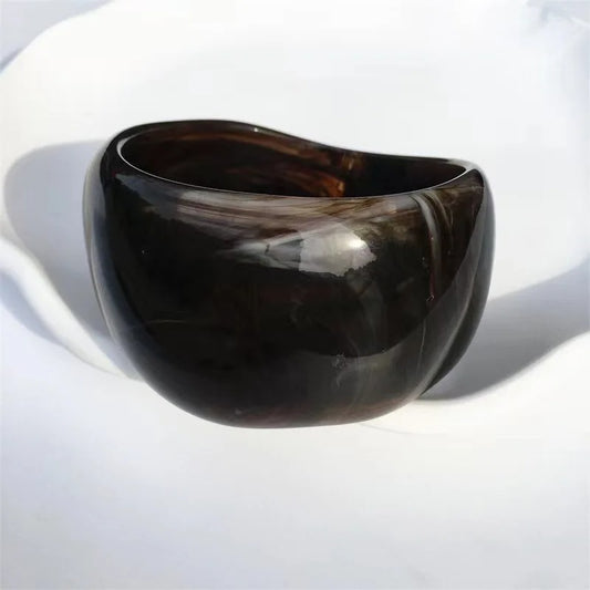 Fashionable irregular bangles with marble pattern for women