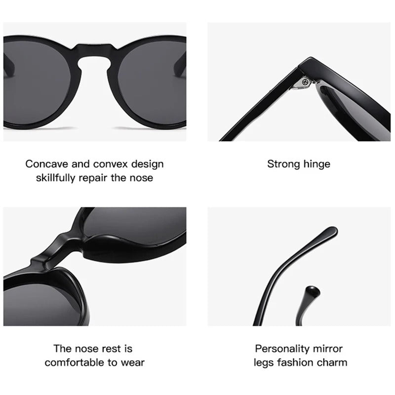 Retro Round Sunglasses Women Fashion