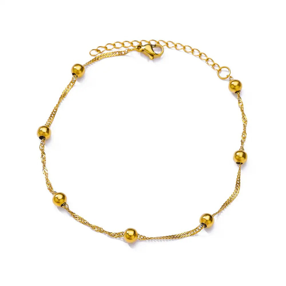 Boohoo Drops Anklets For Women Gold Color