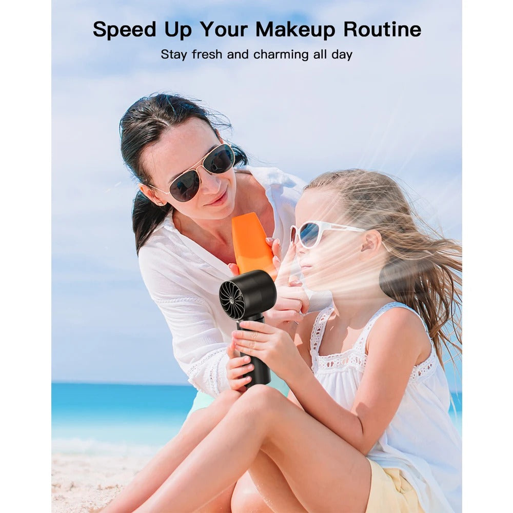 Handheld Mini Fan 4000mAh Battery Portable Rechargeable Fan with LED Display