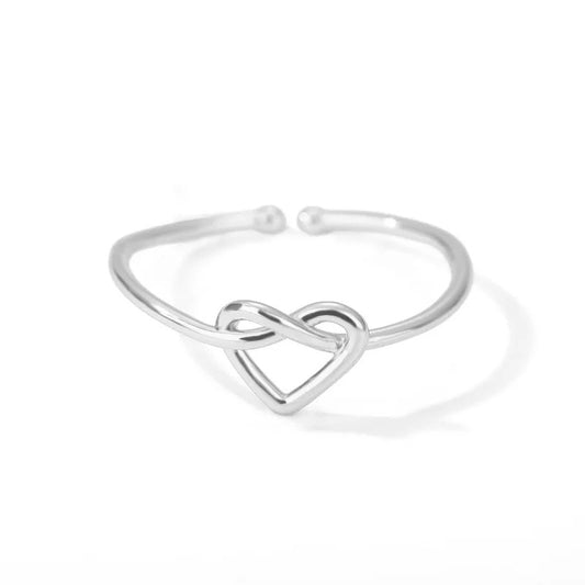 Stainless Steel Rings for Women Gold Color Couple Heart Ring