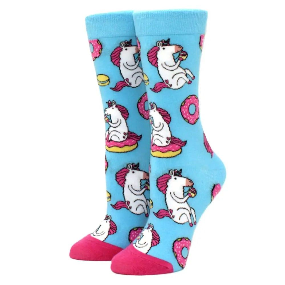 1 Pair Women Socks Happy Funny Socks