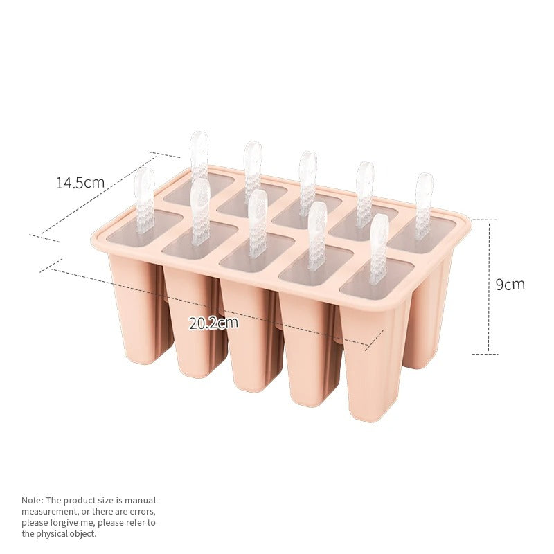 Popsicle Molds Silicone 10 Cavity Popsicle Trays Freezer
