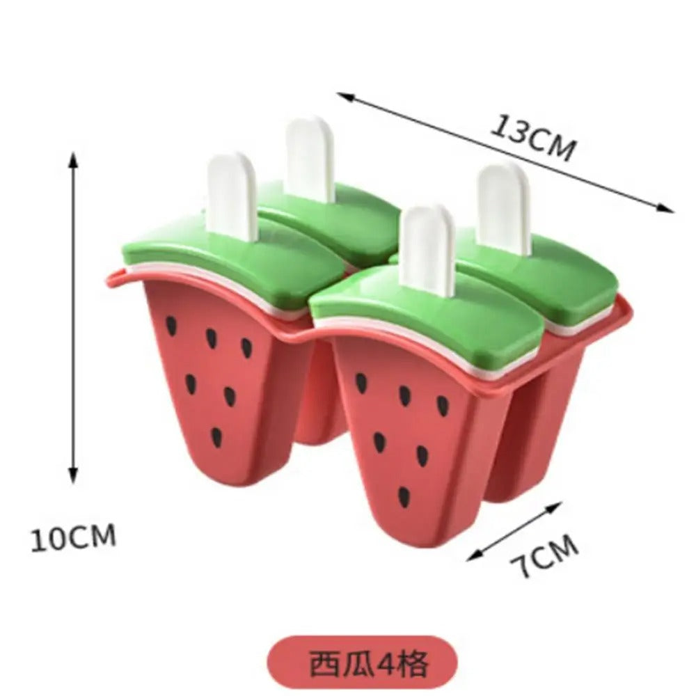 Ice Cream Mold With Cover Watermelon Shape Mold DIY Homemade