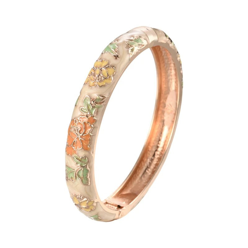 Enameled Bracelets For Women Flower Women