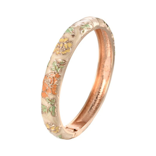 Enameled Bracelets For Women Flower Women