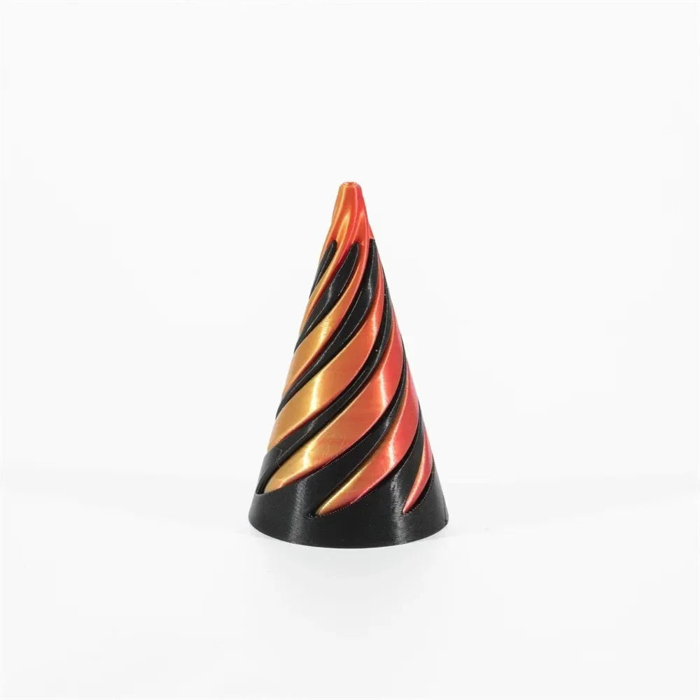 3D Printed Spiral Cone Toy Impossible Pyramid Passthrough Sculpture Pass