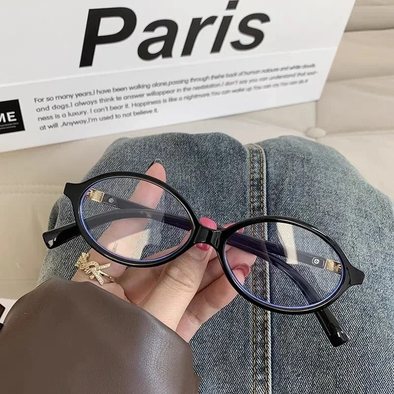 Retro Oval Frame Anti-Blue Light Glasses Sweet Cool Girls
