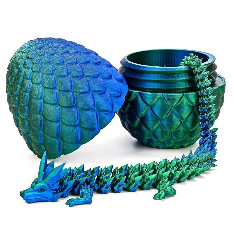 1PCS 3D Printed Dragon Egg with Dragon Full Articulated Dragon