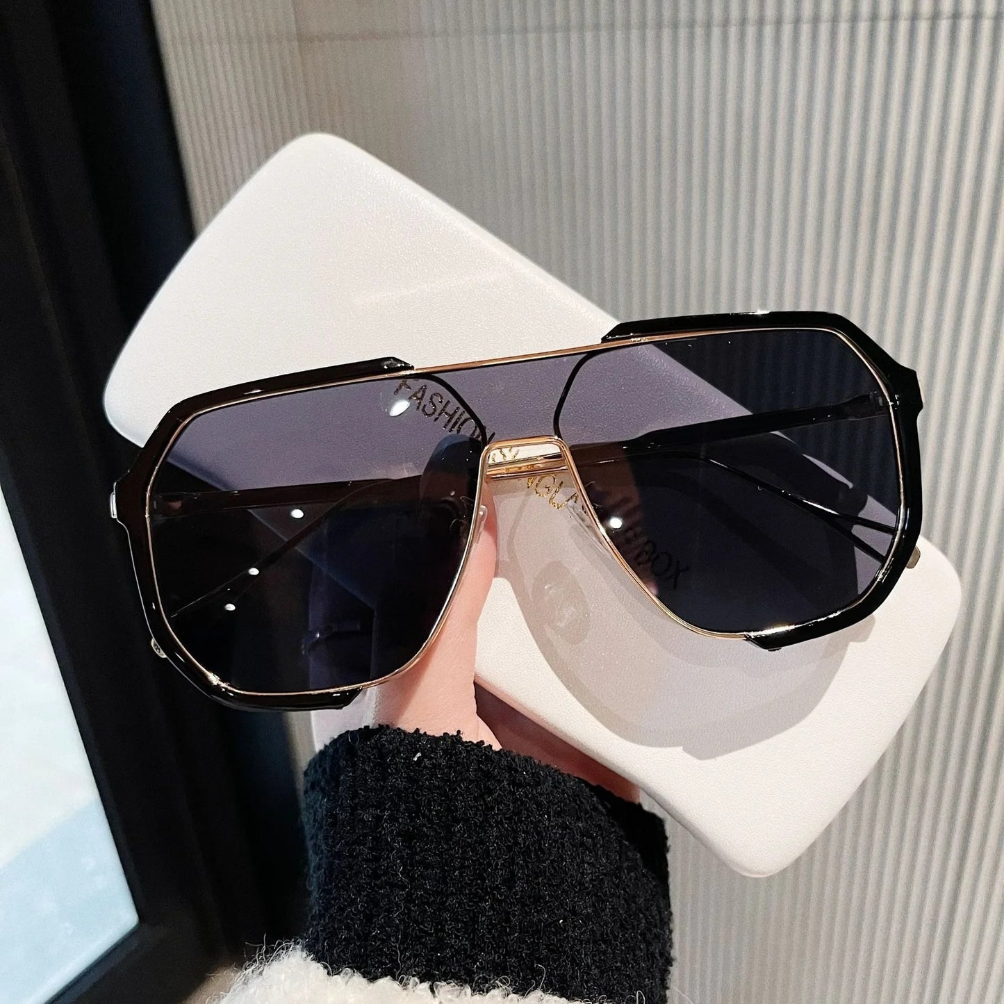 Oversized Sunglasses Women New Unique One Piece