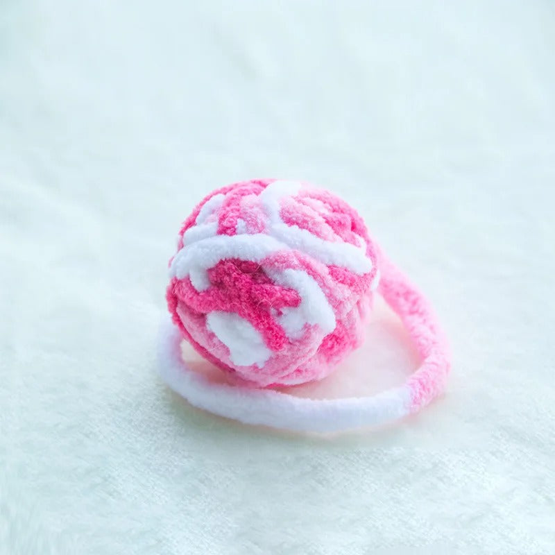 Funny Cat Toys Colorful Yarn Balls with Bell Sounding Interactive