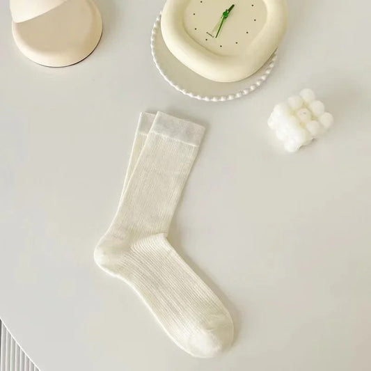 1 Pair Women Spring Summer Thin Hollow Out Long Loose Socks