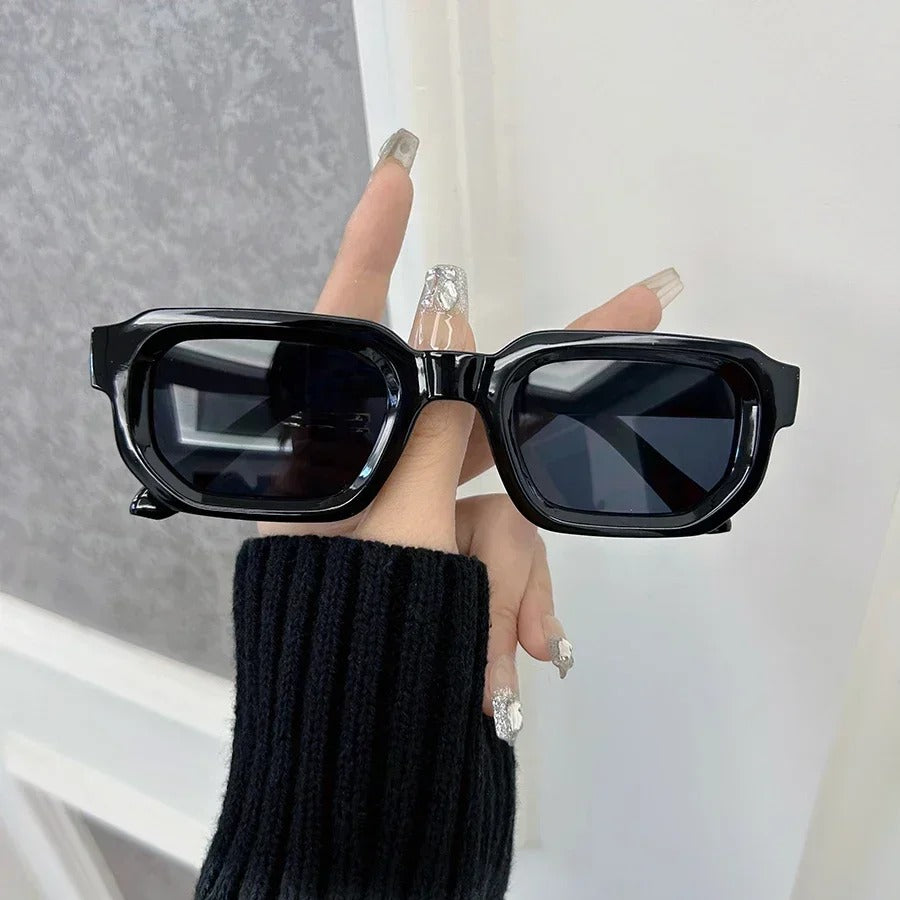 Luxurious Rectangle Sunglasses Women Fashion Designer