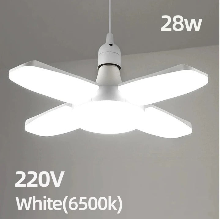 E27 Fan Foldable 28W LED Bulb AC220V/110V 40 Bulb Deformation for Home Ceiling