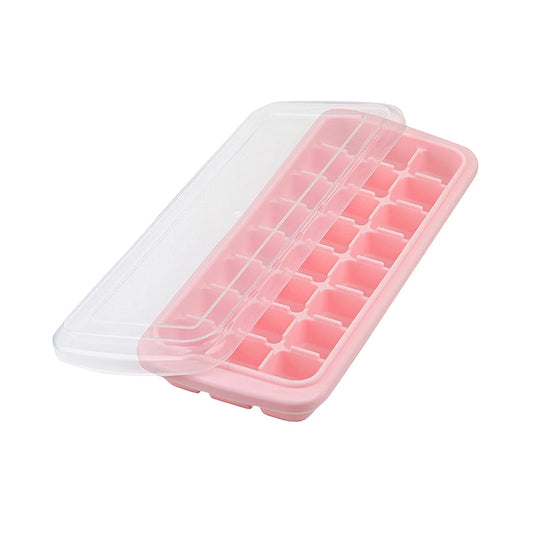 Silicone Ice Cubes Tray with Lid 24 Cubes Jelly Maker frozen Molds Easy-Release