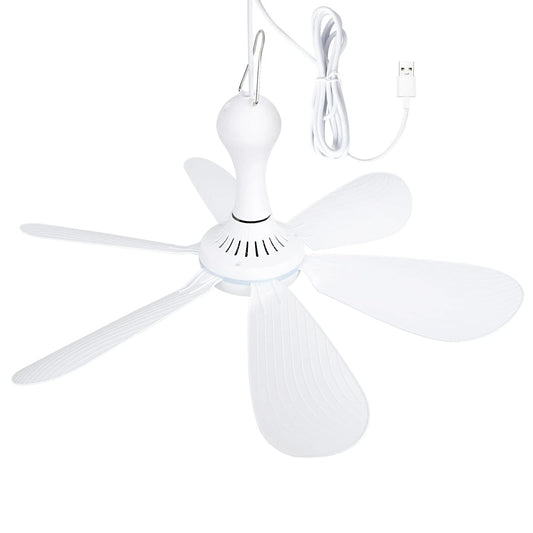 Silent 6 Leaves USB Powered Ceiling Canopy Fan with Remote Control Timing