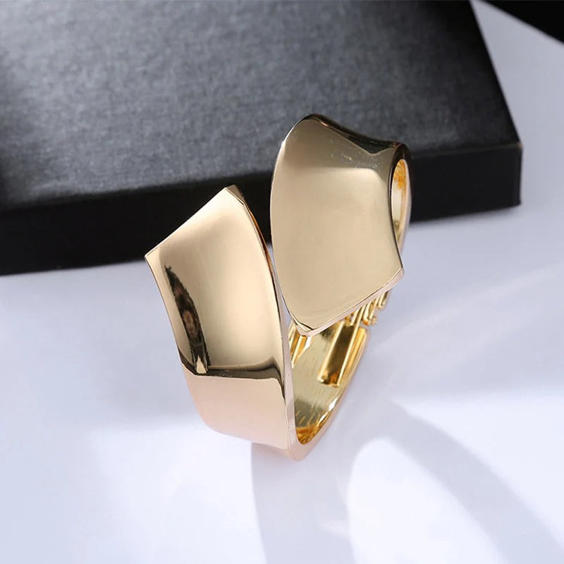 Smooth Irregular Geometric Cuff Bracelets For Women