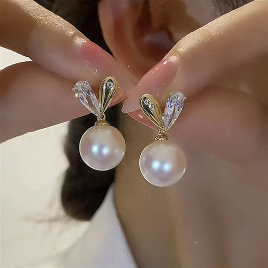 Lovely And Personalized Love Pearl Earrings