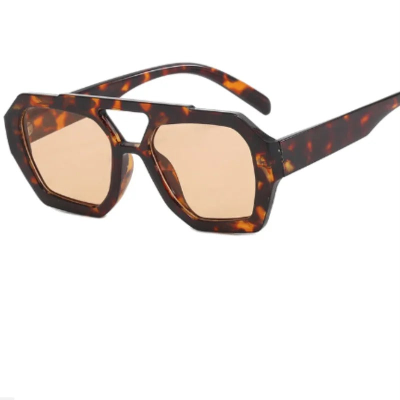 Double Beam Irregular Sunglasses For Women