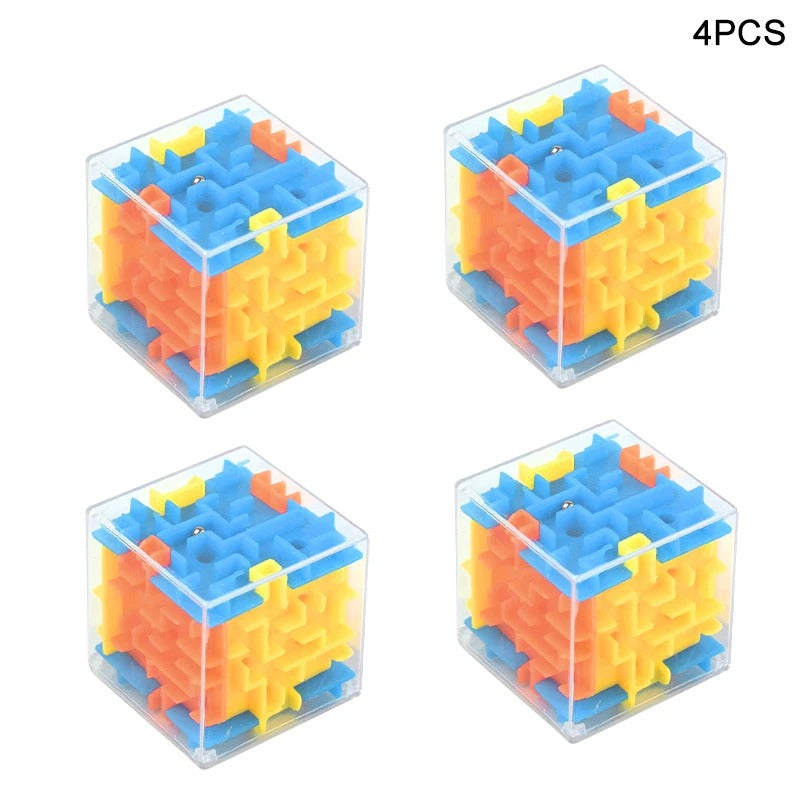 1-10Pcs 3D Cube Rolling Beads Maze Kids Toy