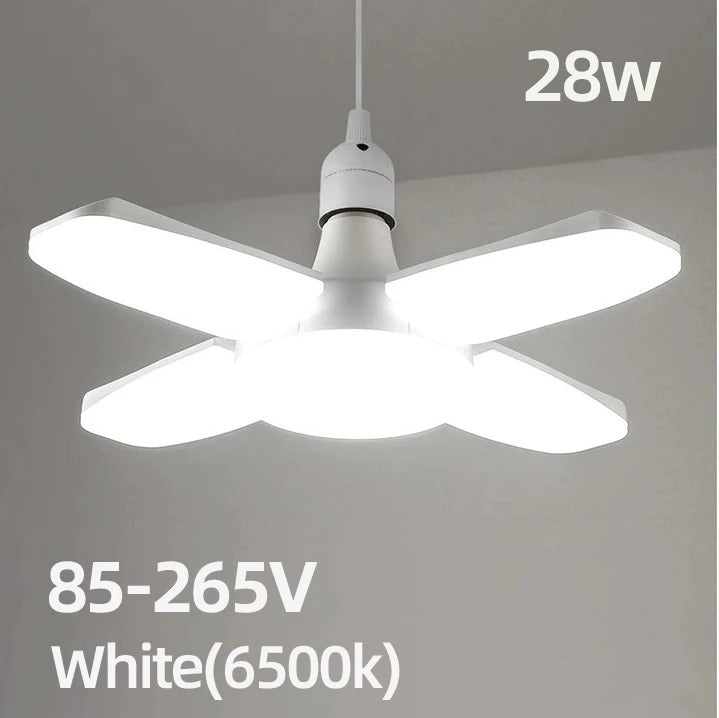 E27 Fan Foldable 28W LED Bulb AC220V/110V 40 Bulb Deformation for Home Ceiling