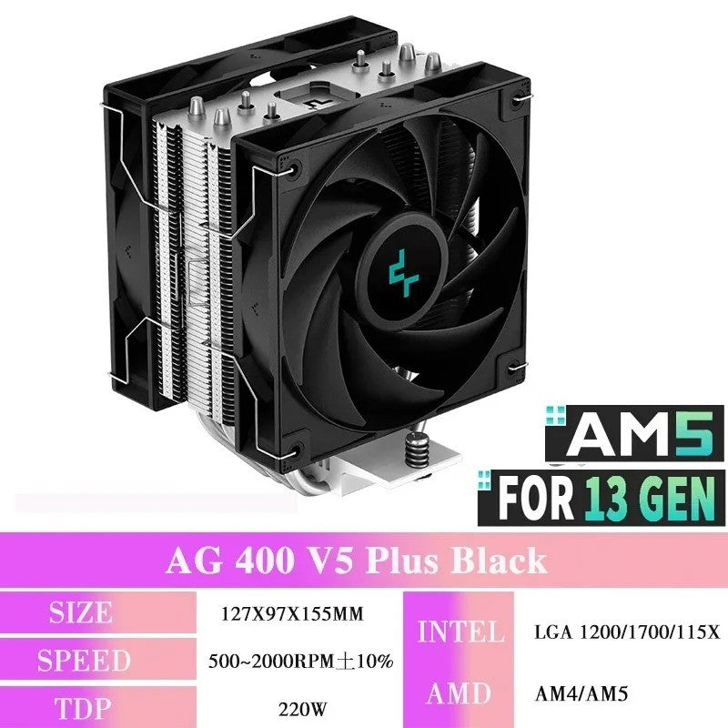 AG400 4 Heat Pipe CPU Air-Cooled Cooler ARGB