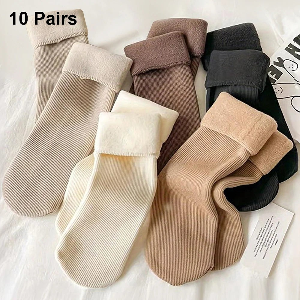 5/10/20 Pairs Women Winter Thicken Warm Short Socks