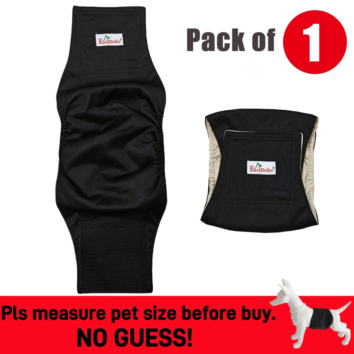 Washable Male Dog Diaper Reusable Pet Sanitary Panties