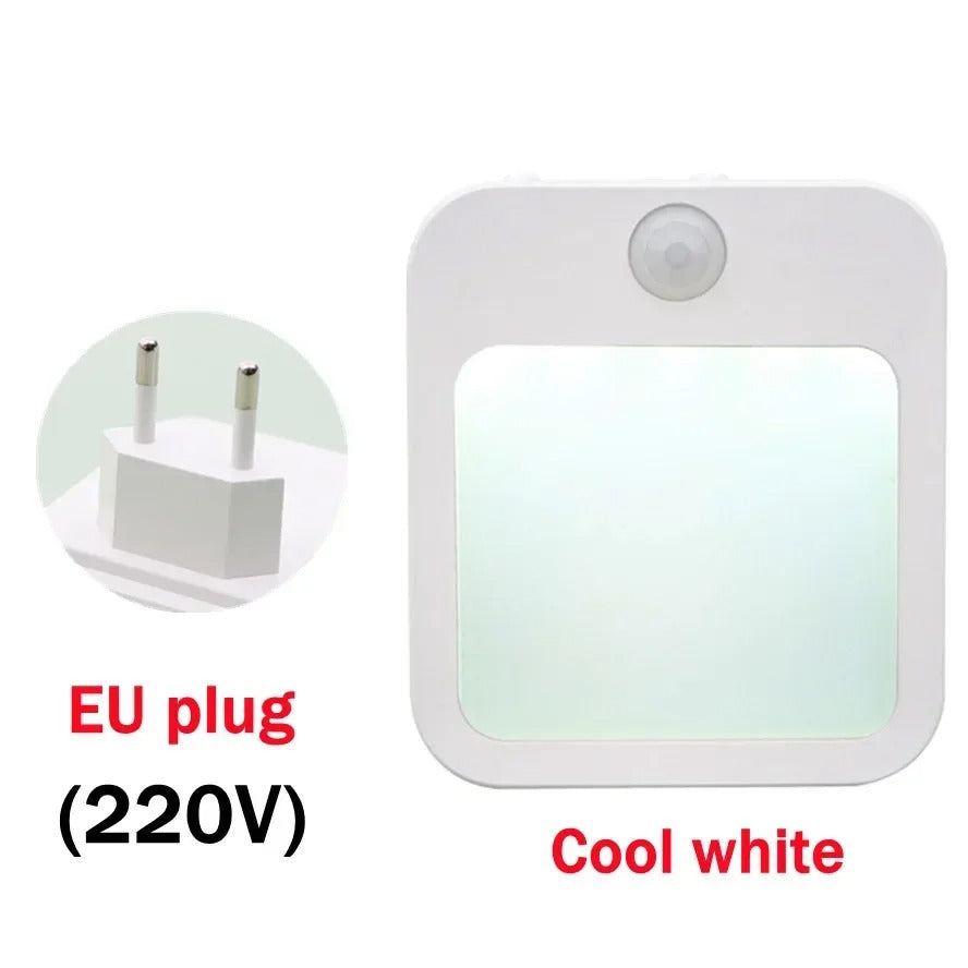 Motion Sensor LED Night Lights EU Plug Dimmable Cabinet Light