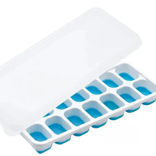 14-Grid Silicone Ice Cube Tray Mold, Square Non-Toxic & Durable Ice Cube