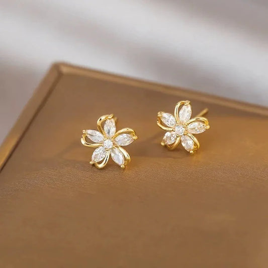 Dainty Flower Stud Earrings for Women