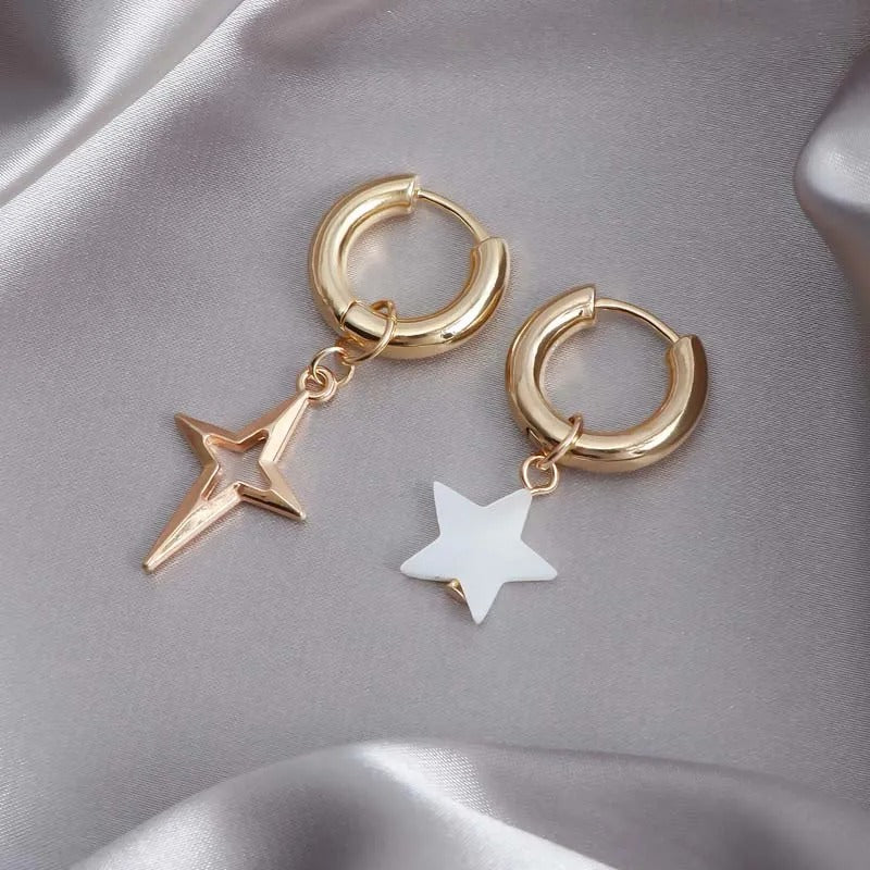 Fashion Metal Pearl U-Shaped Drop Earrings for Women