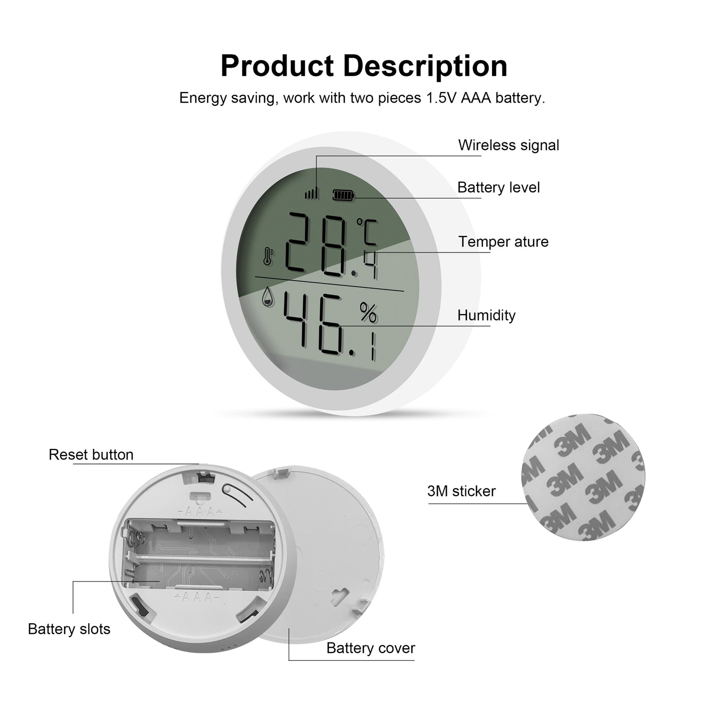 Smart Thermometer Home Indoor Temperature And Humidity