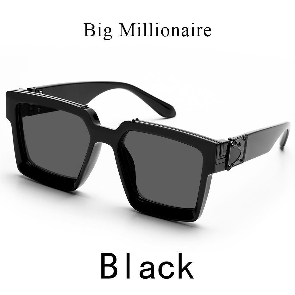 Retro Black Millionaire Shades Luxury Sunglasses