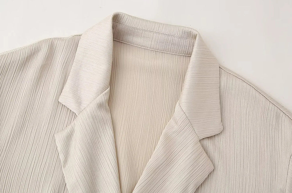 Women's Double-Breasted Loose Blazer Coat  set