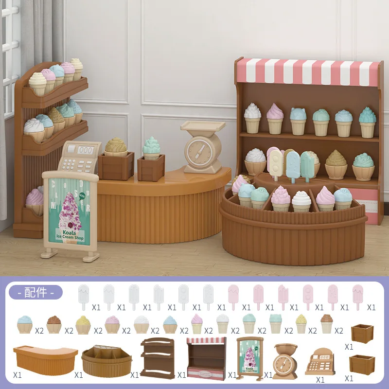 mini supermarket shopping games dollhouse